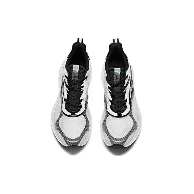 Anta Running Series Shock Absorption Non-Slip Wear-Resistant Low-Top Running Shoes Men Sneakers Black White 112125520-3