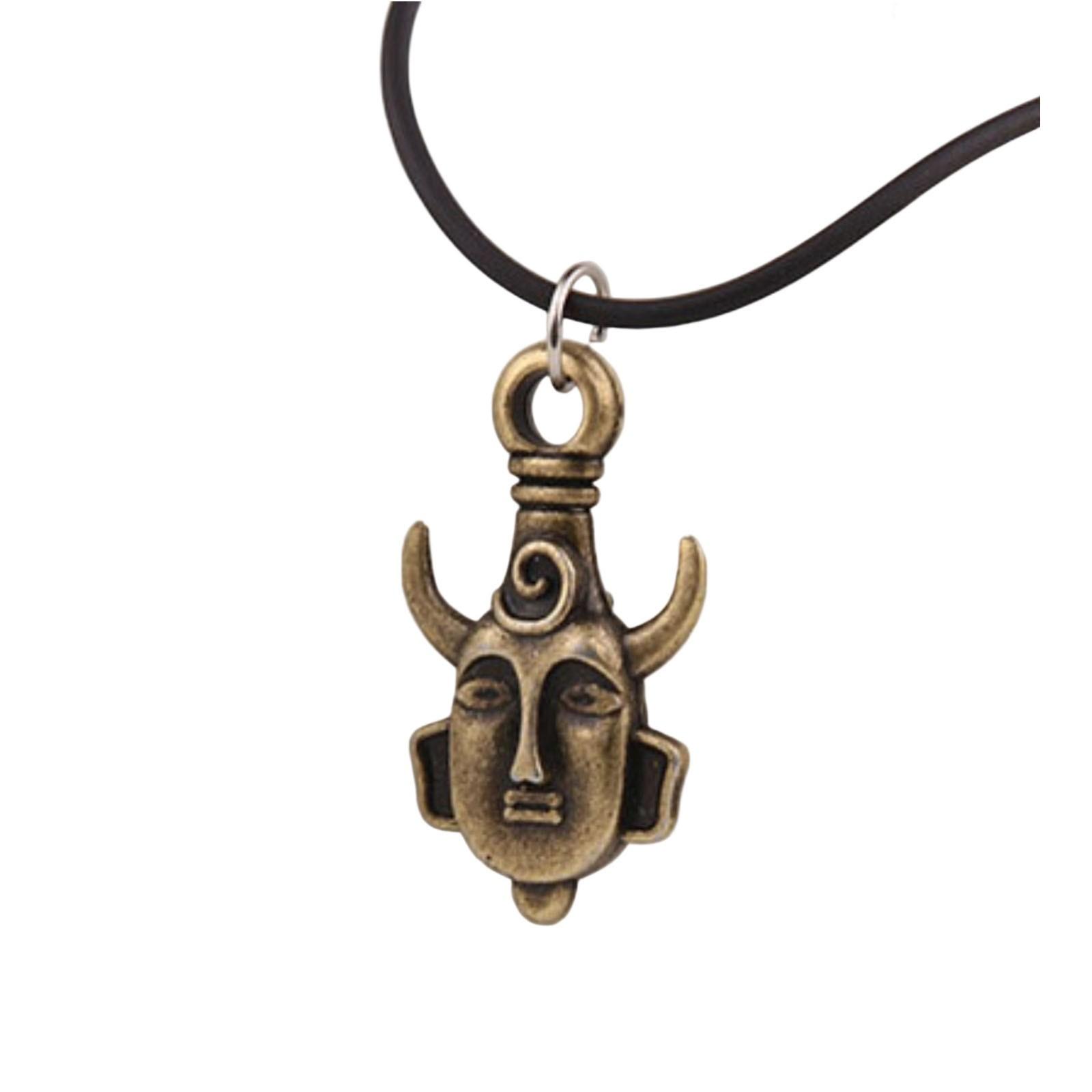 

Ожерелье Мужские и женские аксессуары Ретро сплав кожа веревка кулон украшения One Size