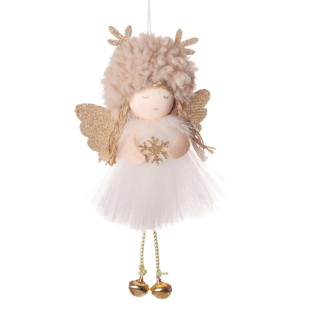Christmas Plush Tulle Skirt Angel Christmas Tree Ornament Small Hanging Item