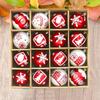 16pcs 6cm Painted Christmas Balls Pendant Xmas Tree Pendants  Home New Year Festival Gift