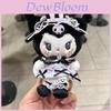 Sanrio Kuromi And My Melody Plush Keychain With Checkered Maid Outfit Decoration