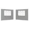 Party Tent Side Panel 2 pcs 300 x 195 cm Light Gray PE and Steel