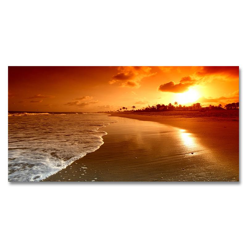 

Пляжный закат морской пейзаж настенное искусство горный холст картины постеры и принты Современная настенная художественная картина для гостиной 20x40cm no frame