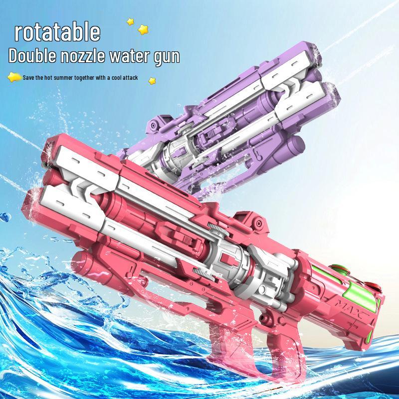 Large Capacity Double-Nozzle Rotating Water Gun for Outdoor Fun