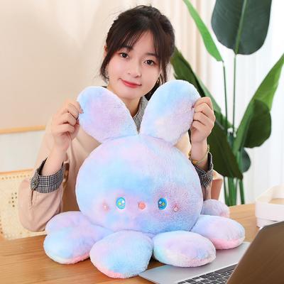 Tie-Dye Bunter Krake Hase Plüschtier Puppe Niedliche Krake Puppe Kinderpuppe für Mädchen