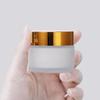 Silver/Gold/Black/White Face Cream Bottles 5-50g Makeup Jar Frosted Glass Cream Jar  Travel
