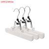 10PCS Multifunction Hotel Neat Wardrobe Skirt Hanger Wooden No Trace Clip Type Storage Drying Rack Trouser Clothes Hanger