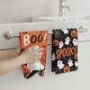 2PCS Ghost Pumpkin Pattern Halloween Kitchen Towel Ultra-Fine Fiber Dish Towel  Bathroom