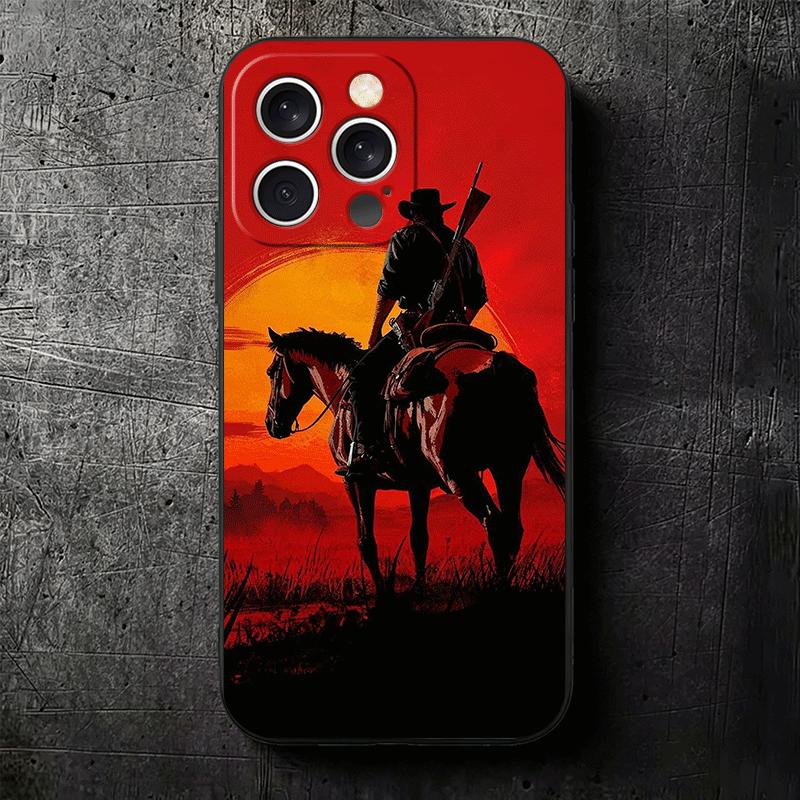 Red Dead R-Redemption Soft Phone Case for iPhone 16 16E 17 Air 15 Pro Max 14 Plus 13 Mini 11 12 7 Black Cover Back Shell