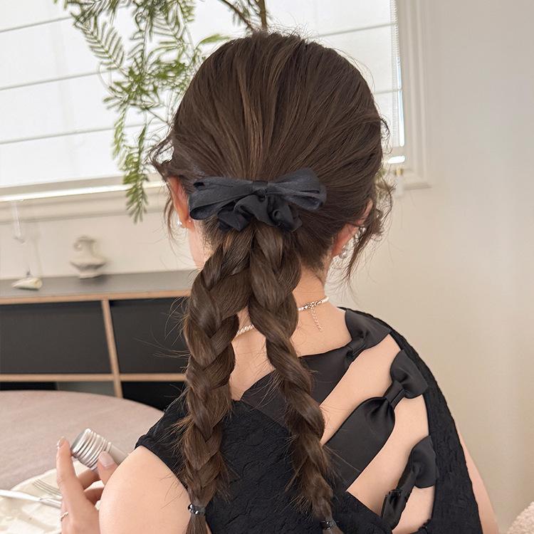 Bow hair rope, headband 2025 hair band, rubber band, women's hair tie, high elastic and durable headgear.