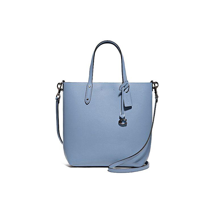 Coach Central Magnetic Closure Solid Color Leather Tote Bag Women Tote Bags 78217-GMPUB
