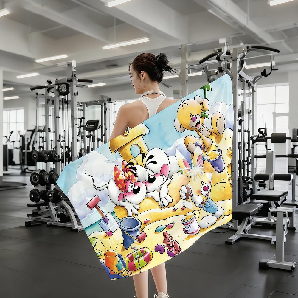 Dessin Animé D-Diddl amour mignon kawaii rose Serviette Séchage Rapide Serviettes de Plage Conviennent Pour Piscines Camping Yoga Et la Salle de Sport