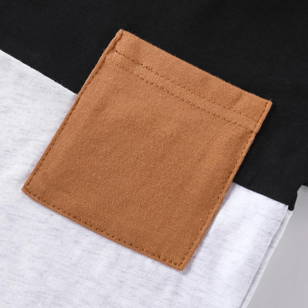 Sommer Style Patchwork Kurzarm und Shorts Set - Unifarbend: Grün, Kaffee, Schwarz, Weiß