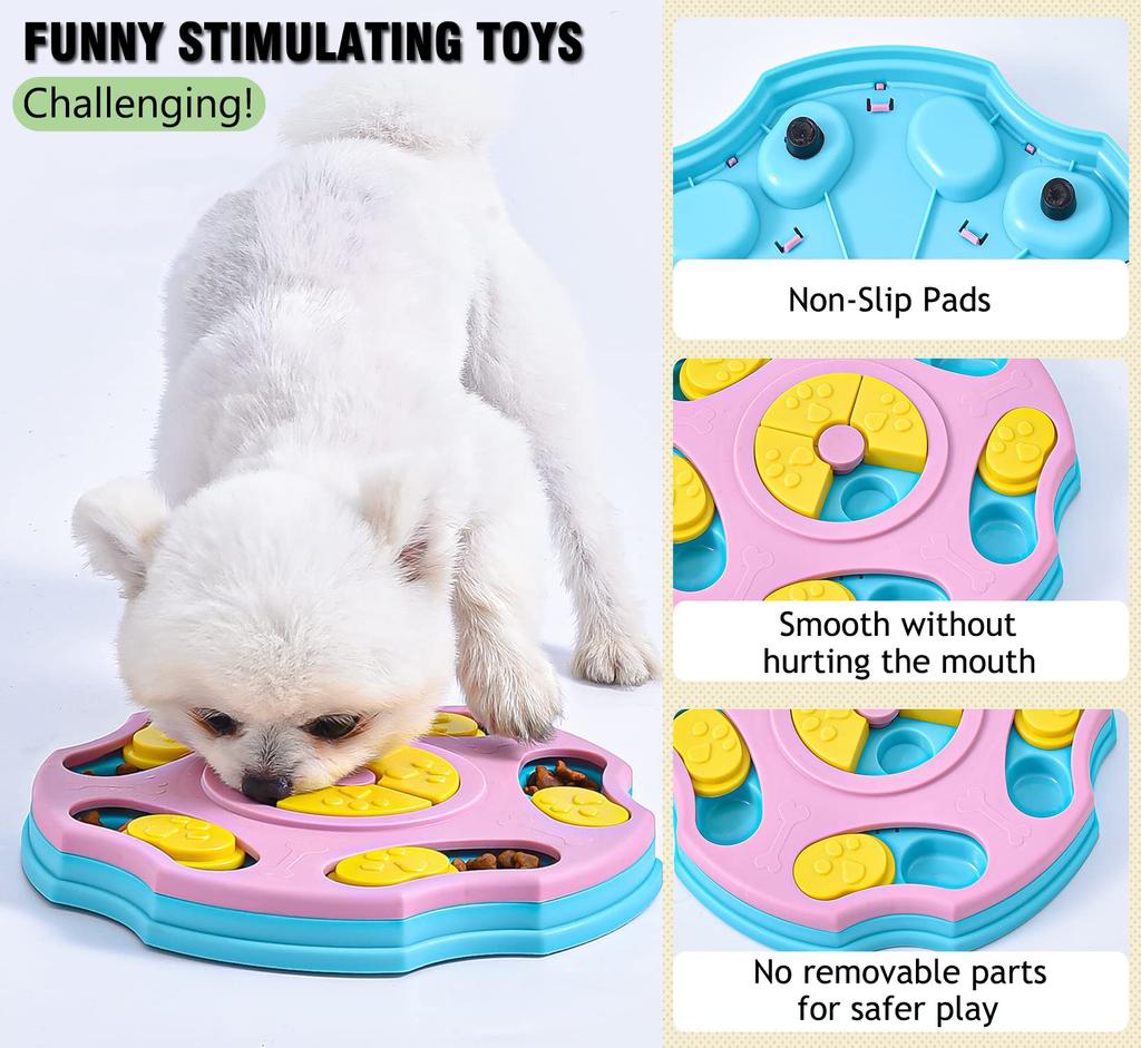 Jucării puzzle pentru câini, jucărie interactivă pentru câini Jucării de îmbogățire pentru câini Jucării de stimulare mentală pentru câini pentru dresaj, jucărie de mestecat pentru câini Cadouri pentru cățeluși și pisici