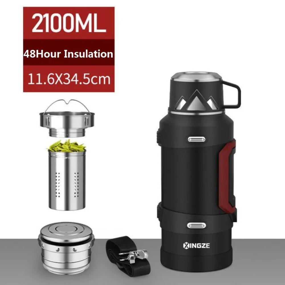 316 Stainless Steel Insulated Thermos Bottle, 1L, 2L, 3L, Outdoor Travel Coffee Mugs, Thermal Vacuum Water Bottle, Thermal Mug