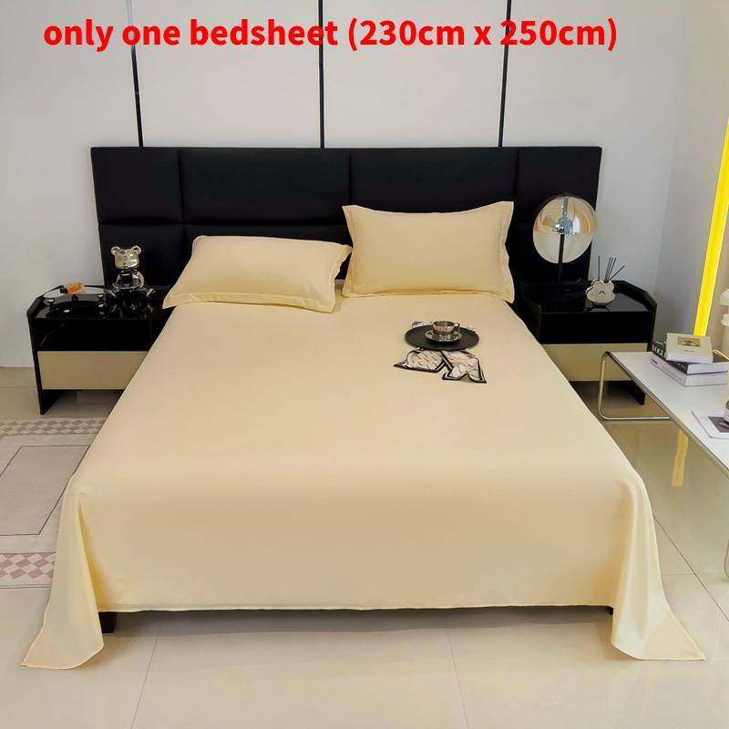 Modern Minimalist Cotton Bed Sheet With Soft Washable Fabric For Single Dorm Bed