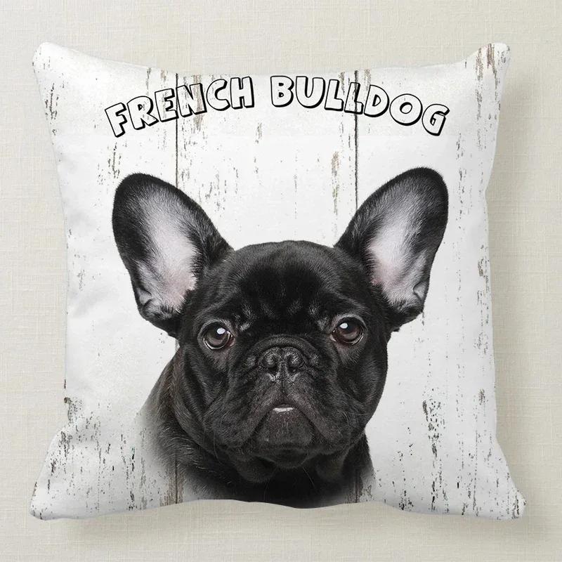 1PC 45*45cm Nette Hund Yorkie Kissen Fall Mops Kissen Sofa Auto Bett Sofa Kissen Fall Schlafzimmer dekoration Kissen Abdeckung