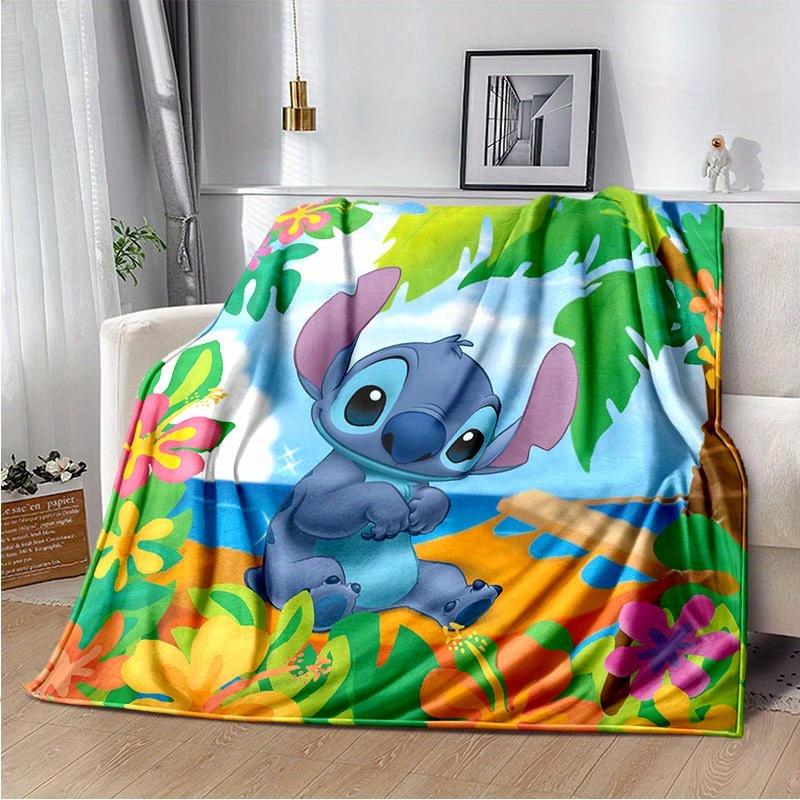 1pc Stitch Printing Blanket - Soft, All-Season Throw for Living Room, Bedroom,Personalized Gift with Adorable Cartoon Design