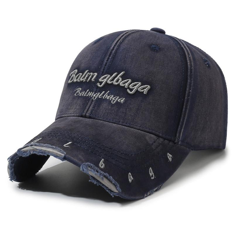Vintage Bestickte Baumwoll-Baseballkappe Mit Verstellbarem Sitz Für Streetwear-Styles