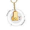 OLOEY Mini Colorful Rotatable High-Speed USB Flash Drive with Keychain