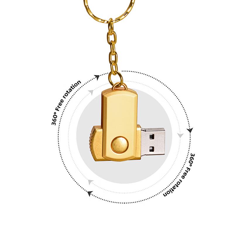 OLOEY Mini Colorful Rotatable High-Speed USB Flash Drive with Keychain