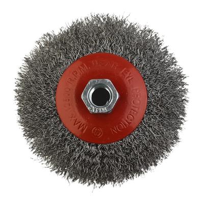 100mm / 4\" Wire Bevel Brush Crimped Deburring Descaling