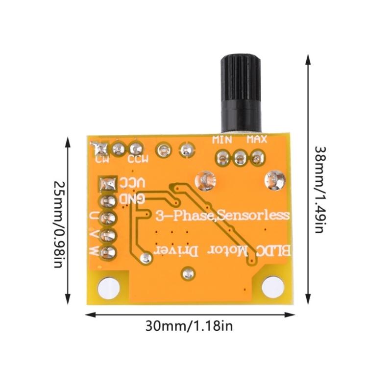BLDC Motor Speed Controller 15W 5V-15V 3 Phase Driver Board Industrial BLDC 3-Phase Brushless Motor Driver Controller