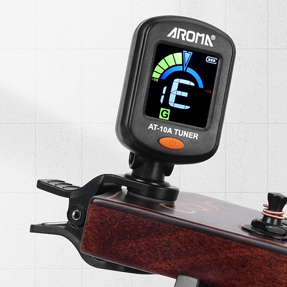 Guitar Tuner Foldable Rotatable Digital Electronic Tuner Acoustic Guitar Tuner for Bass Ukulele Chromatic Guitar Accessories