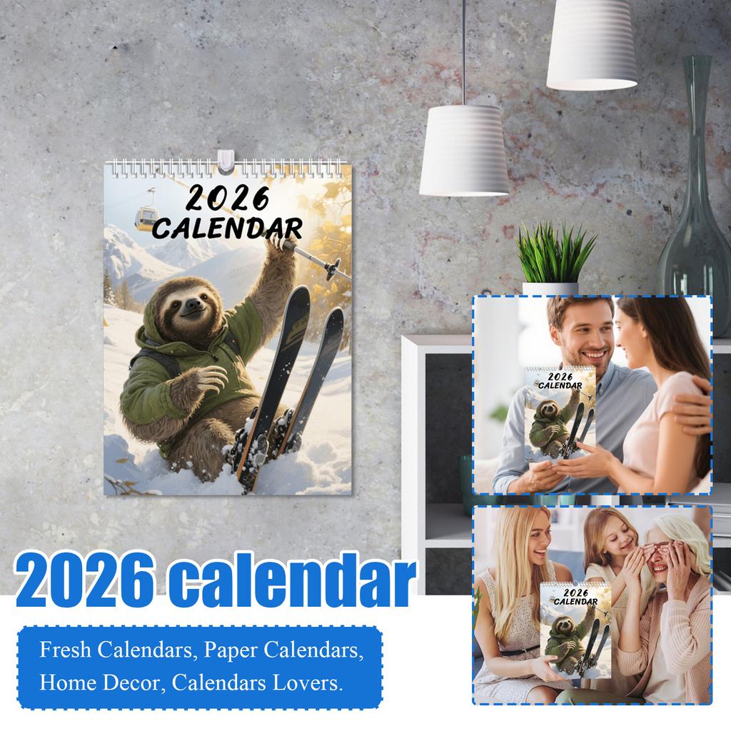 2026 -Themed Wall Calendar, Illustrated Calendar, Unique Christmas And Holiday Gift Ideas