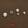 S999 Sterling Silver Small Flower Spacer Beads for DIY Bracelets, Thai Silver Square Beads, Horizontal Weaving Accessories