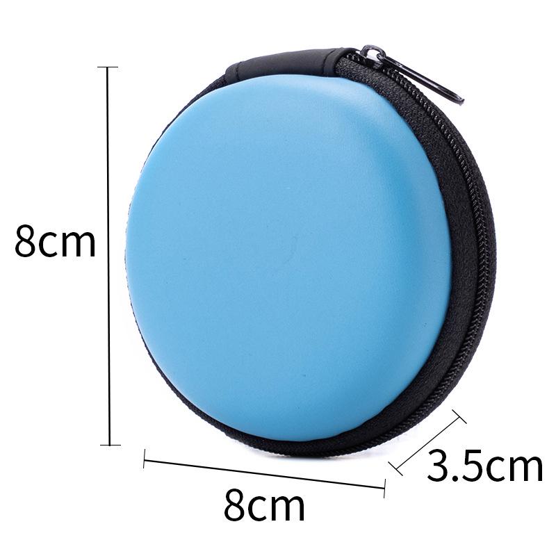 Round EVA Earphone Storage Case - Multifunctional Bluetooth Earbud Organizer
