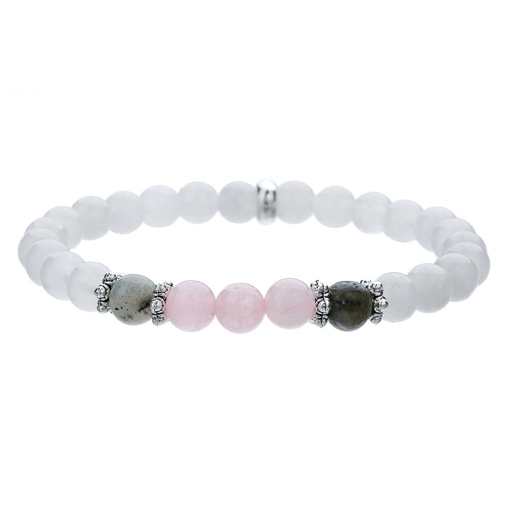 Natural Stone Elastic Bracelet: 8mm Aventurine, Tiger Eye, Amethyst, Garnet Beads