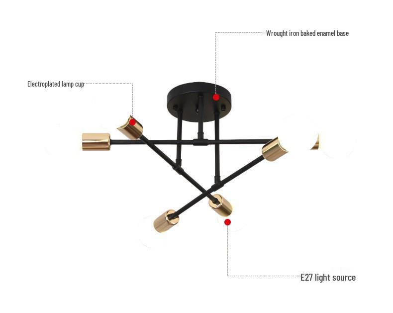 Modern Minimalist Nordic Branch Chandelier for Living Room, Dining Room, and Bedroom