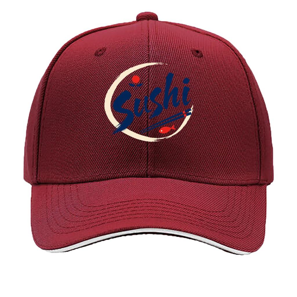 Minimal Japanese Sushi Brush Emblem Hip Hop Hat Fashion Outdoor Sports Sandwich Baseball Cap