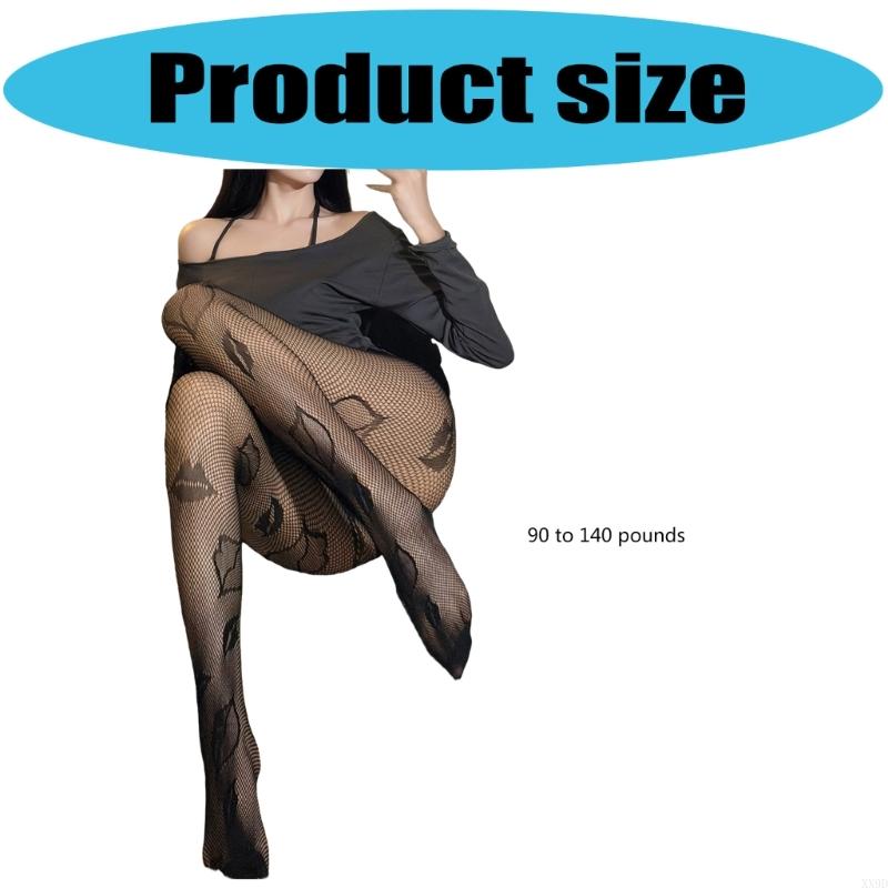 Damen Elegante Tights Strümpfe Mit Lippenmuster Netzstrumpfhose Dessous Leggings Für Party Und Freizeit