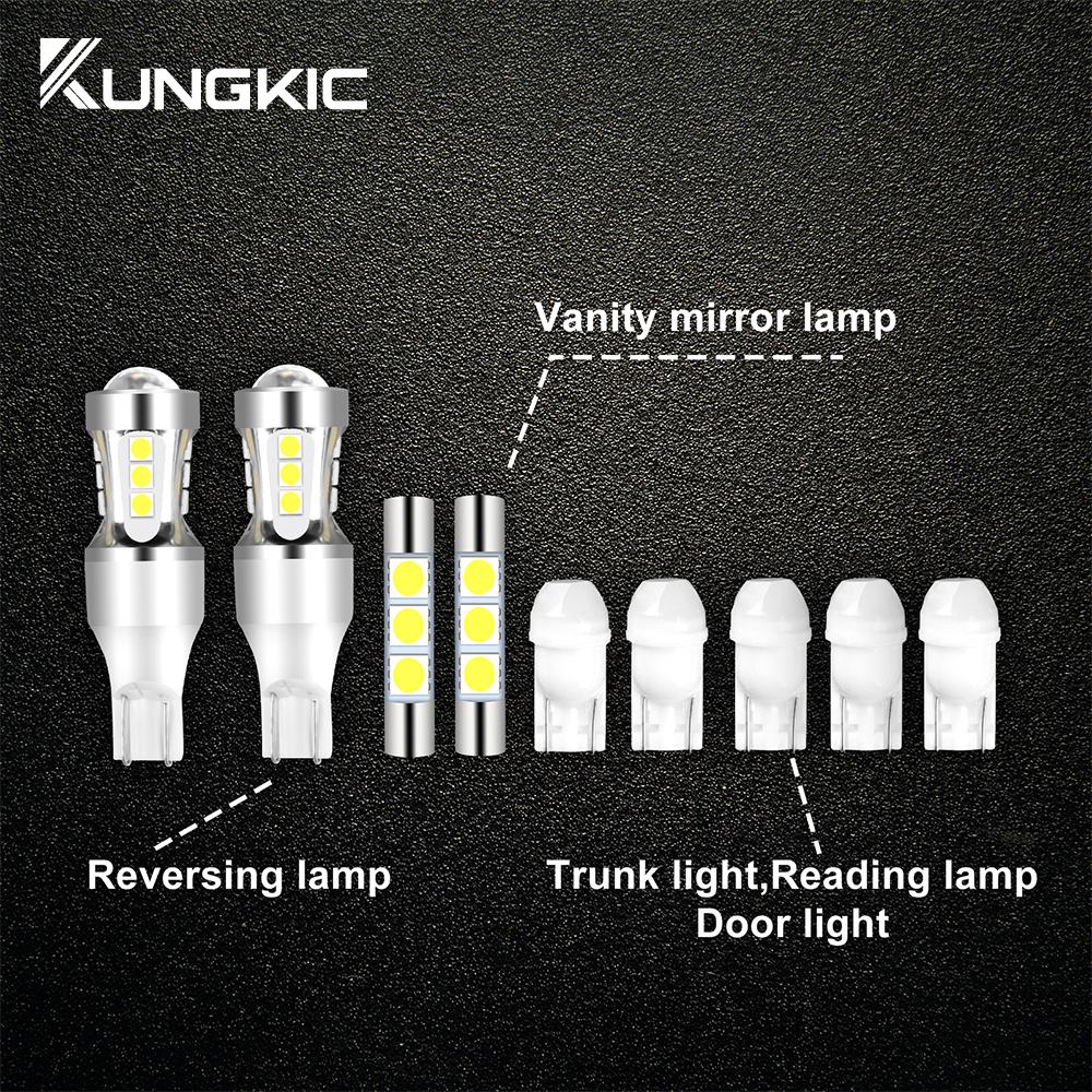 9PCS White LED Interior Light Reverse Bulbs Kit For BRZ For Toyota GR86 2025 2025 2025 2025 Trunk Reading Signal Lamp KUNGKIC