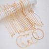Fashion Minimalist Zircon Bracelet Sets for Women Vintage Elegant Heart Snake Chain Layered Bracelets Birthday Vacation Jewelry