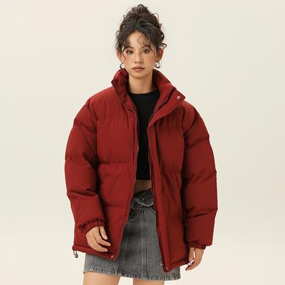 Μοντέρνα Αντιανεμική Παχιά Φόρμα 'Ψωμί' για Γυναίκες Casual Φαρδιά Μόδα Ευέλικτη Παχιά Ζακέτα με Όρθιο Κολάρο