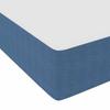 Bed Frame with Mattress Blue 140 x 190 cm Fabric