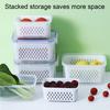 Food Storage Box for Fridge Fruit Storage Container with Removable Colander Leakproof Produce Box with Lid for Refrigerator Meal Prep Berry Storage