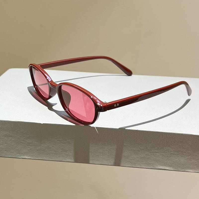 KAMMPT Vintage Oval Sunglasses Men 2026 New Simple Solid Color Casual Shades Women Trendy Brand Design Korean Style Sun Glasses