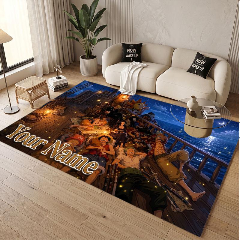 Custom Name Crystal Velvet Rug,One Piece Comfortable Anti Slip Floor Mat For Room Decoration