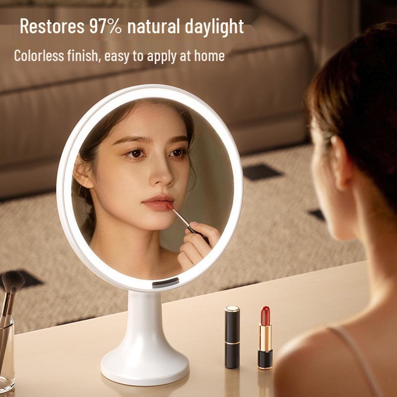 Smart LED Desktop Makeup Mirror with Light - Internet Celebrity Style