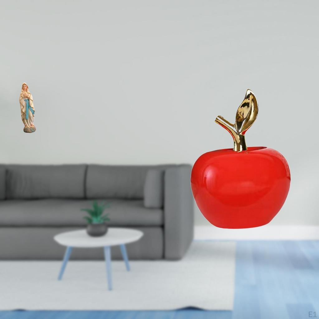 Figurine Decorative Resin Sculpture Blessed Lady Ceramic Fruit Artwork Statue for Study Room Holiday