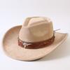 Popular European and American Classic Suede Western Cowboy Hats, Men's and Women's Retro Fashion Cowboy Hats