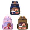 Capybara Space Childrens Backpack With Lightweight Nylon And Color Block Style For Kindergarten Students