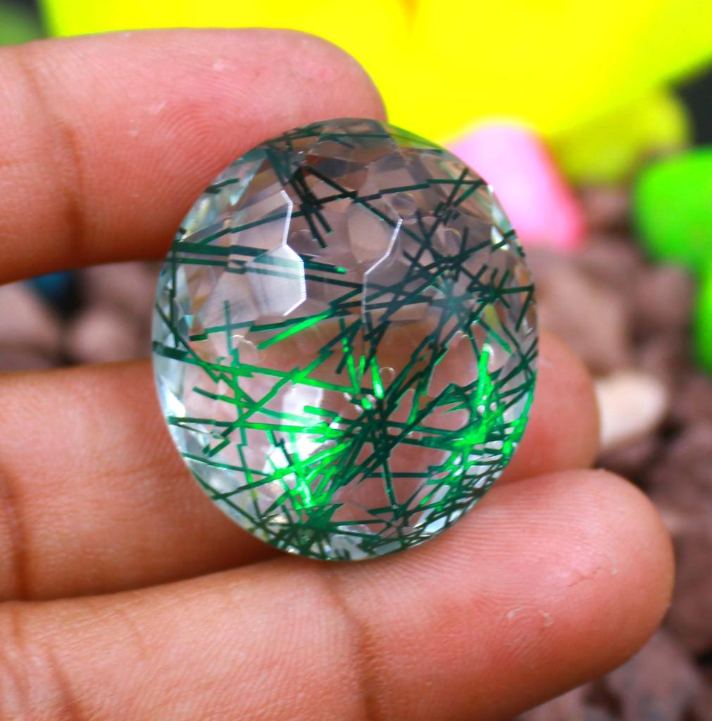 65-75 Carat Oval Shape Green Quartz Lab Created Amazing Quality Certified Brazil Gemstone SN382