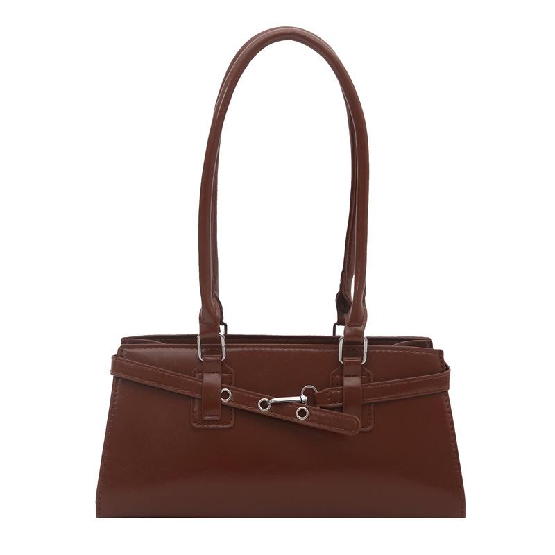 

New retro underarm bag stylish and simple shoulder bag niche commuter handbag світло-коричневого кольору