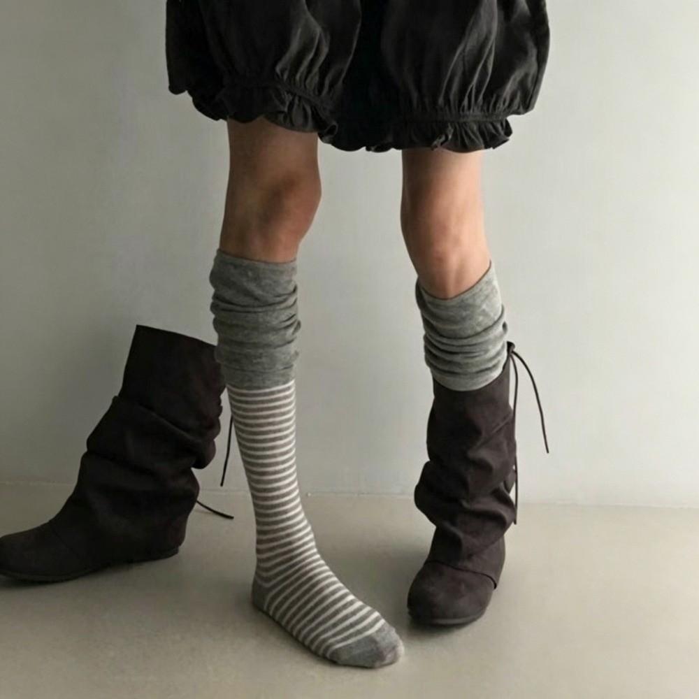 Soft Knit Over the Knee Socks Slouch Style Long Socks Aesthetic Knee High Socks For Women