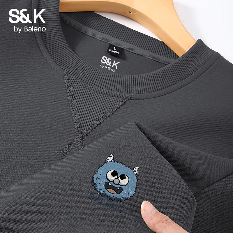 Baleno Men's S&K Series Cartoon Print Oversized Round Neck Sweatshirt